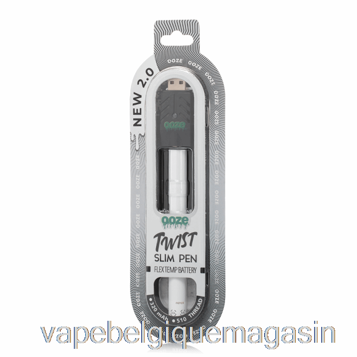 Vape Juice Ooze Slim Twist Pen 2.0 Flex Temp Batterie Fantôme Blanc